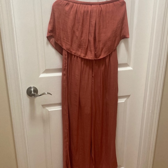 Naked Zebra Pants - Naked Zebra Rust Cropped Jumpsuit